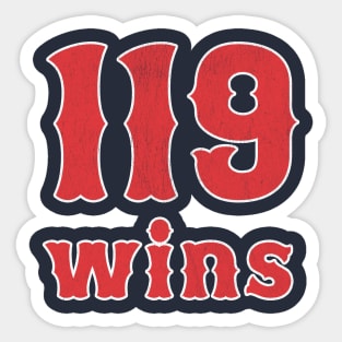 119 Wins Sticker